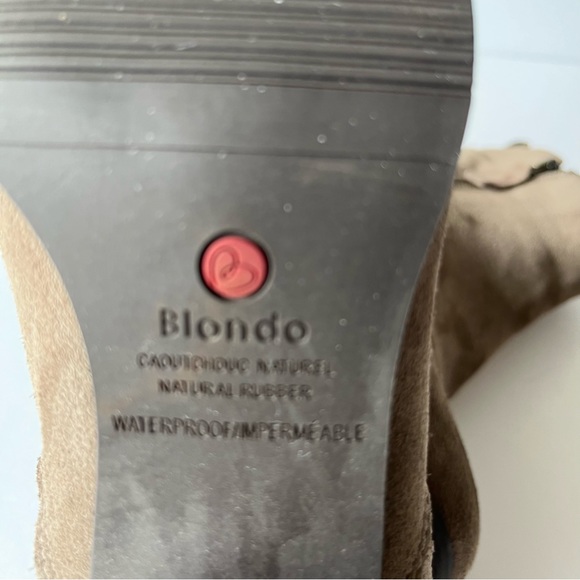 Blondo Waterproof Taupe Suede Double Zip Ankle Boots Size 7.5 - Picture 12 of 14